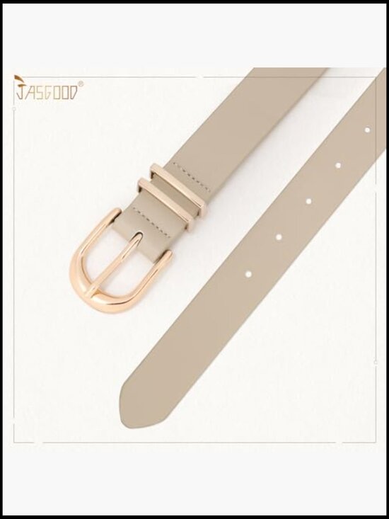 3 Pack Faux Leather Waist Belts with Gold Buckle for Jeans Dresses Pants main image 5